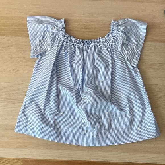 Off the Shoulder Blouse with Pearls - Picture 4 of 6